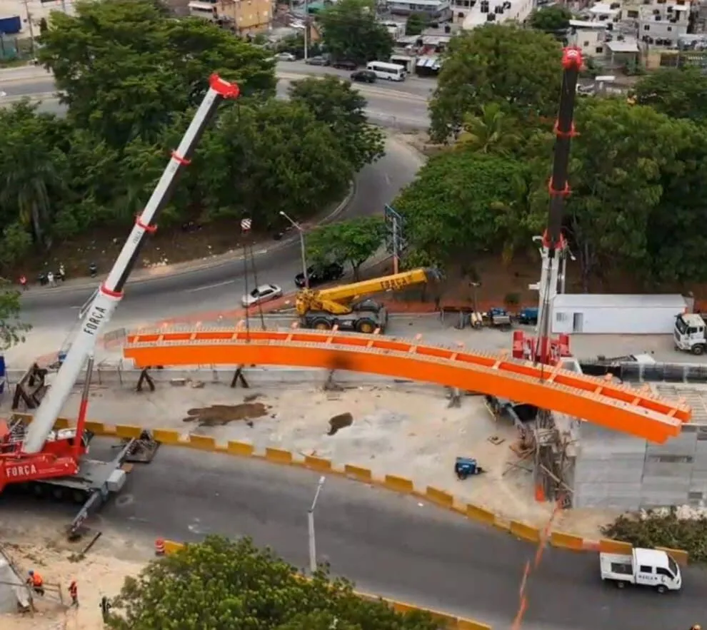 Anuncian desvío temporal en la Prolongación 27 de Febrero por instalación de vigas en paso a desnivel