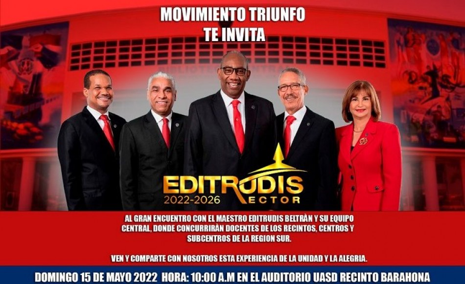 Editrudis Beltran candidato a rectoría UASD realizará cierre de campaña en Barahona