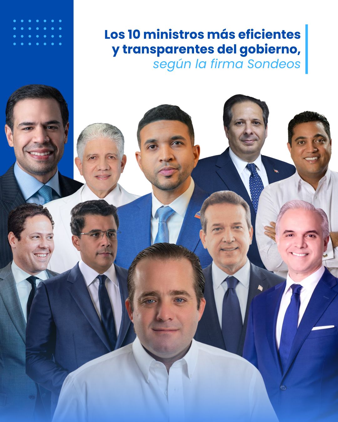 Los 10 ministros m&aacute;s eficientes y transparentes del gobierno, seg&uacute;n la firma Sondeos