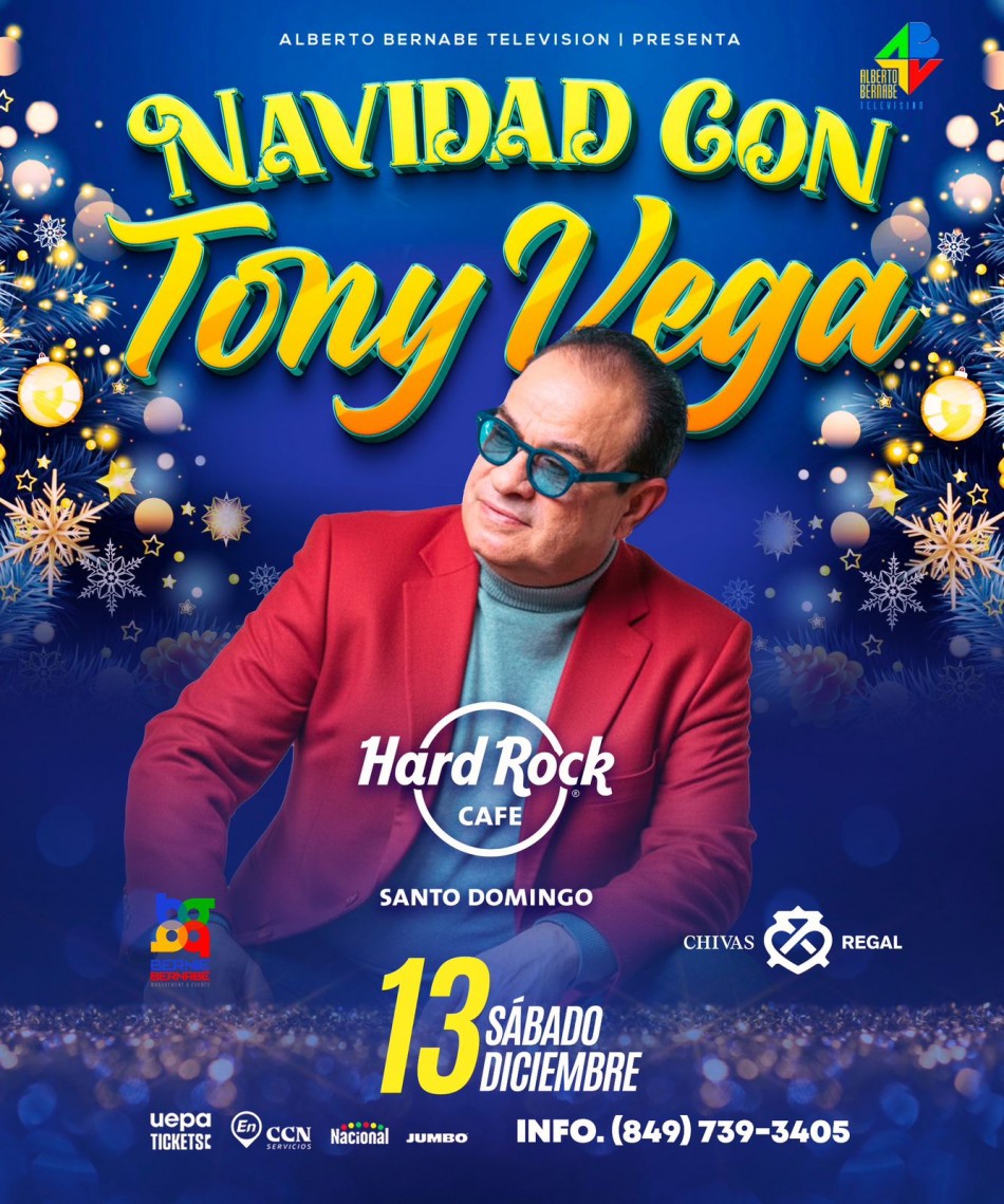 Tony Vega se presenta en el Hard Rock de la Capital el 13 de diciembre en una presentaci&oacute;n exclusiva