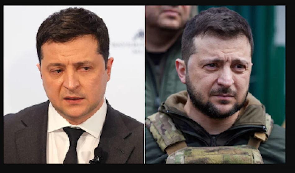 El impactante antes y despu&eacute;s de Volodimir Zelensky a 40 d&iacute;as de la invasi&oacute;n rusa
