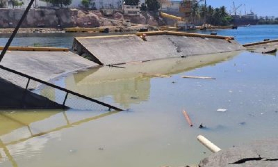 Se registra un socavón en la Terminal Don Diego
