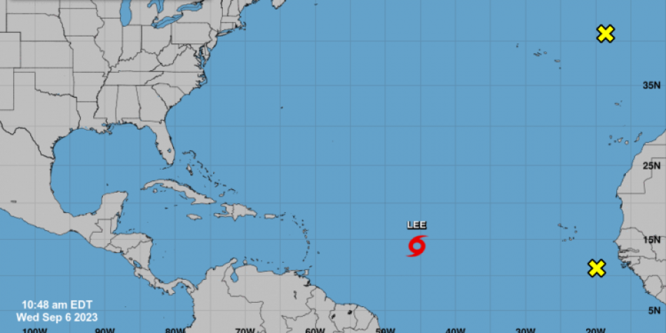 Tormenta tropical Lee se fortalece y puede convertirse hoy en hurac&aacute;n