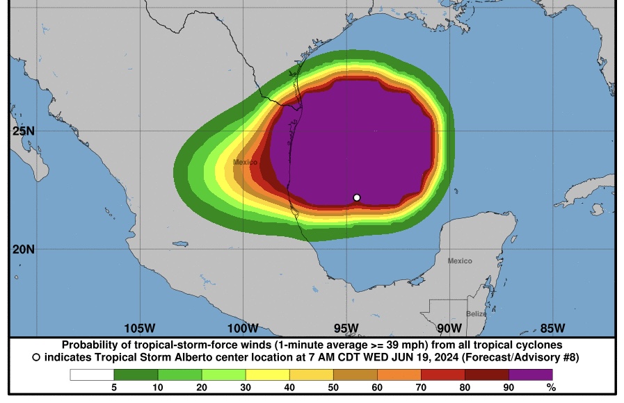 Se forma en Golfo M&eacute;xico primera tormenta tropical atl&aacute;ntica 2024