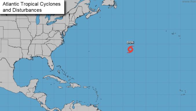Se forma en medio del Atl&aacute;ntico la tormenta subtropical Don