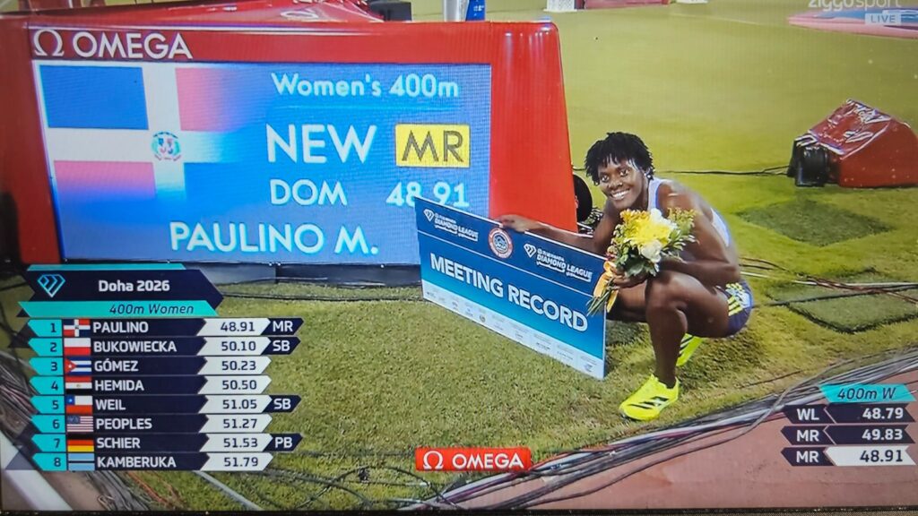 Marileidy conquista su cuarto título en la Liga Diamante y marca nuevo récord en los 400 metros planos
