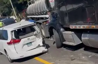 Involucrados en accidente autopista Duarte se&ntilde;alan la falta de se&ntilde;alizaci&oacute;n como causa