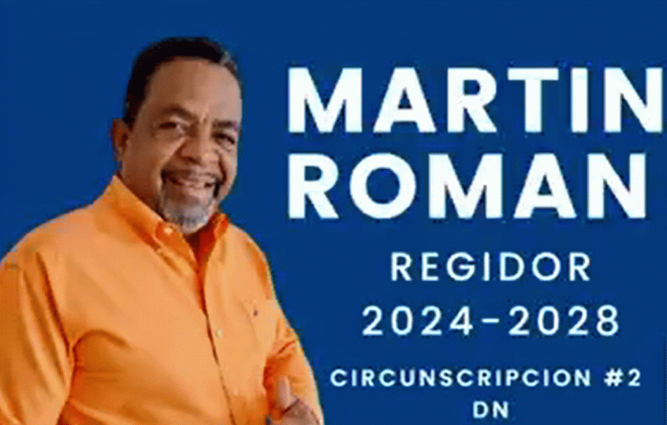 Martin Roman aspirante a regidor del PRM en la circunscripci&oacute;n No.2 