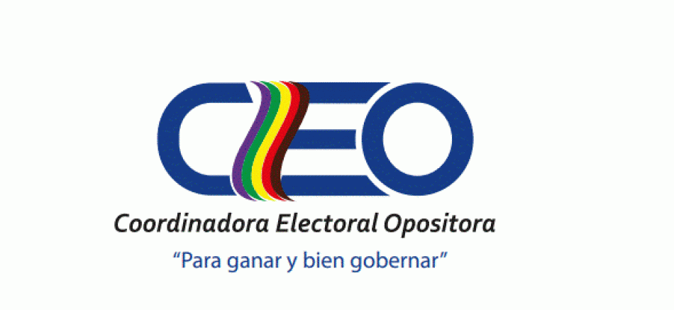 Coordinadora Electoral Opositora es la plataforma de concertación que procura acercar a todas las fuerzas políticas de oposición