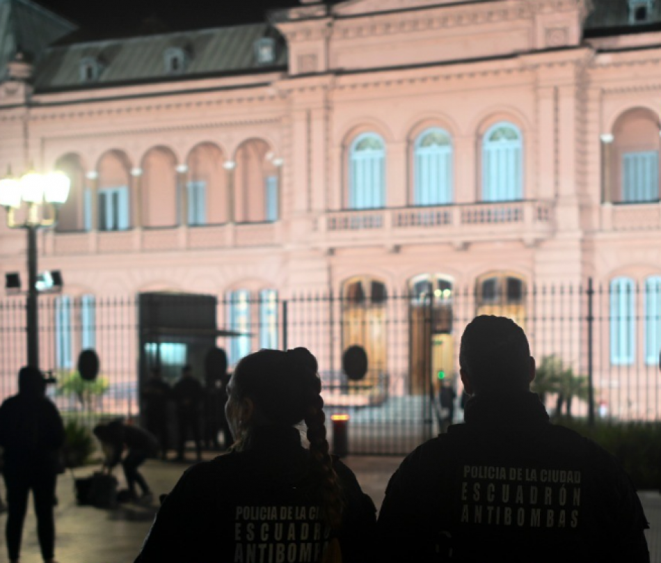 Una "falsa alarma" de bomba en la Casa Rosada en la jornada electoral en Argentina