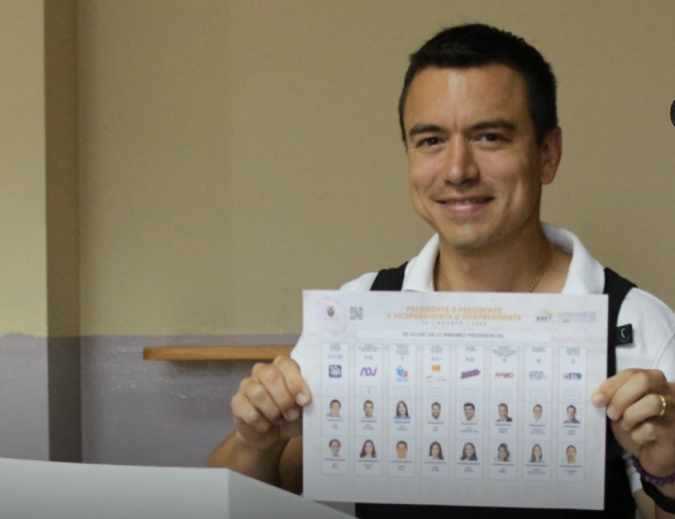 &ldquo;Tenemos un plan, si hay personas que se quieren sumar con mucho gusto&rdquo;, dice el candidato presidencial Daniel Noboa tras conocer los resultados de las elecciones presidenciales
