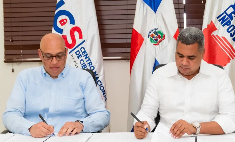 Director general del Inposdom y el director ejecutivo del Centro Nacional de Ciberseguridad firmaron acuerdo para fortalecer la ciberseguridad de Inposdom