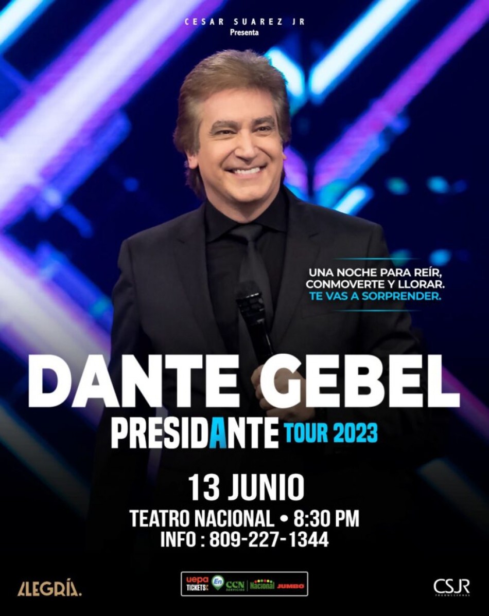 Dante Gebel llega a Rep&uacute;blica Dominicana con su tour &laquo;Presidante&raquo;