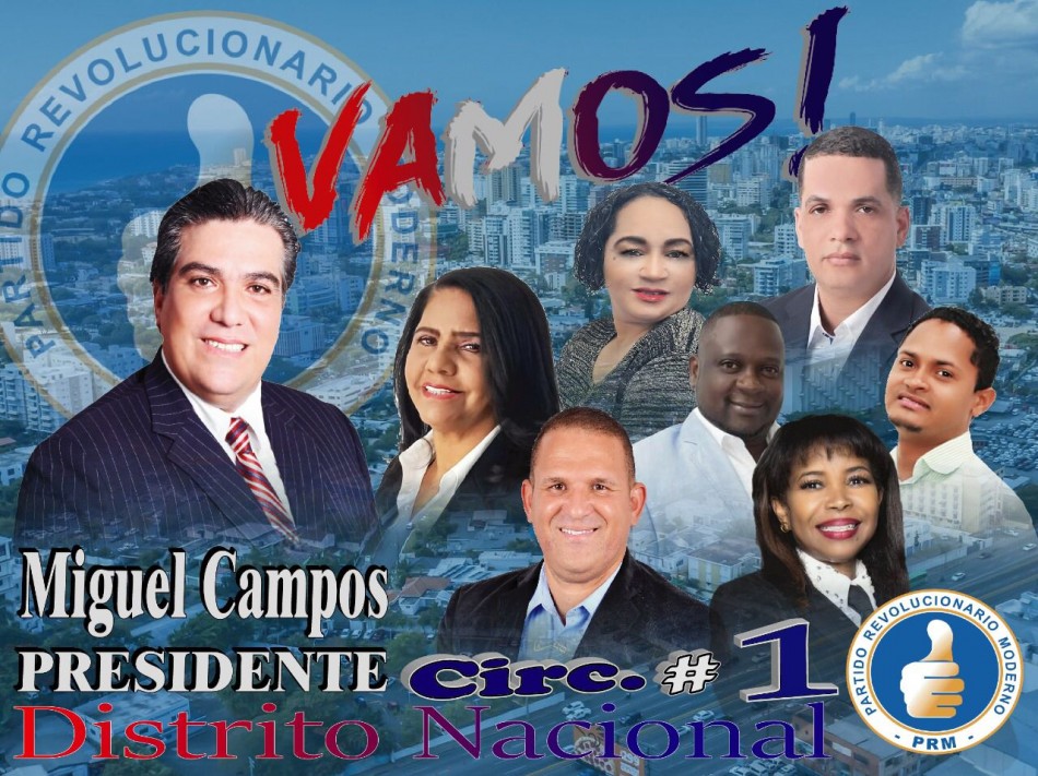 Los miembros de la plancha encabezada por el Dr. Miguel Campos, quien aspira a la presidencia del PRM por la Circunscripción No. 1 del Distrito Nacional, procedieron a hacer entrega de las documentaciones necesarias para la postulación