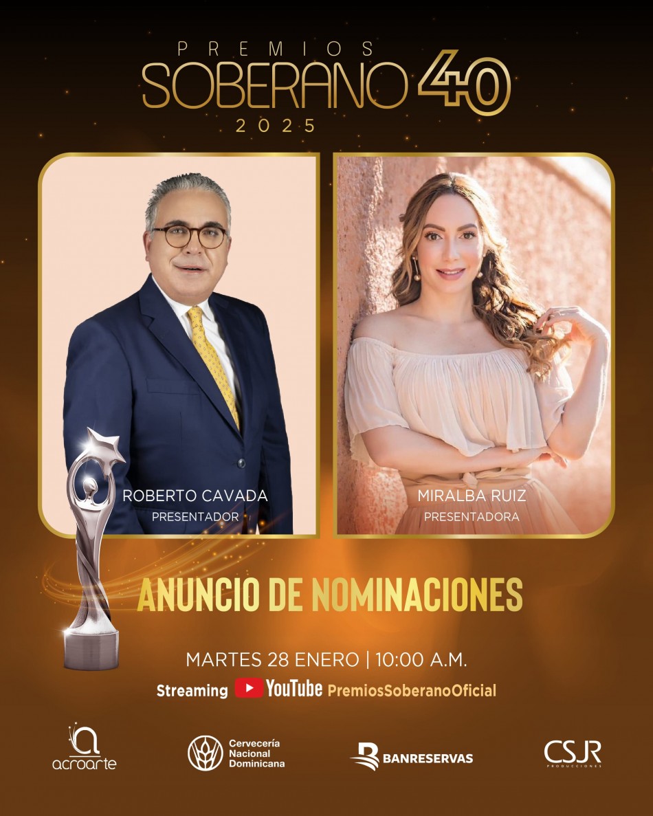 Nominados a Premios Soberano 2025 ser&aacute;n anunciados por Acroarte el 28 de enero