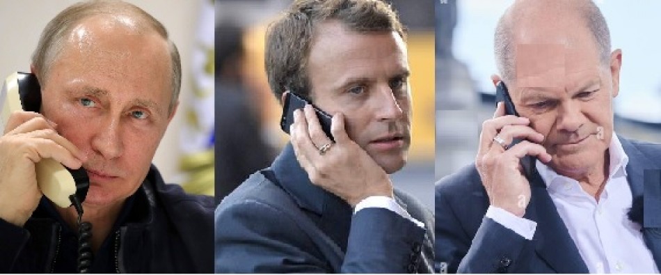 Putin, Macron y Scholz coinciden en pedir &laquo;conversaciones de paz&raquo;