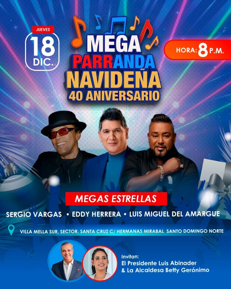 La Mega Parranda Navide&ntilde;a contin&uacute;a llevando m&uacute;sica, alegr&iacute;a y tradici&oacute;n al pueblo dominicano