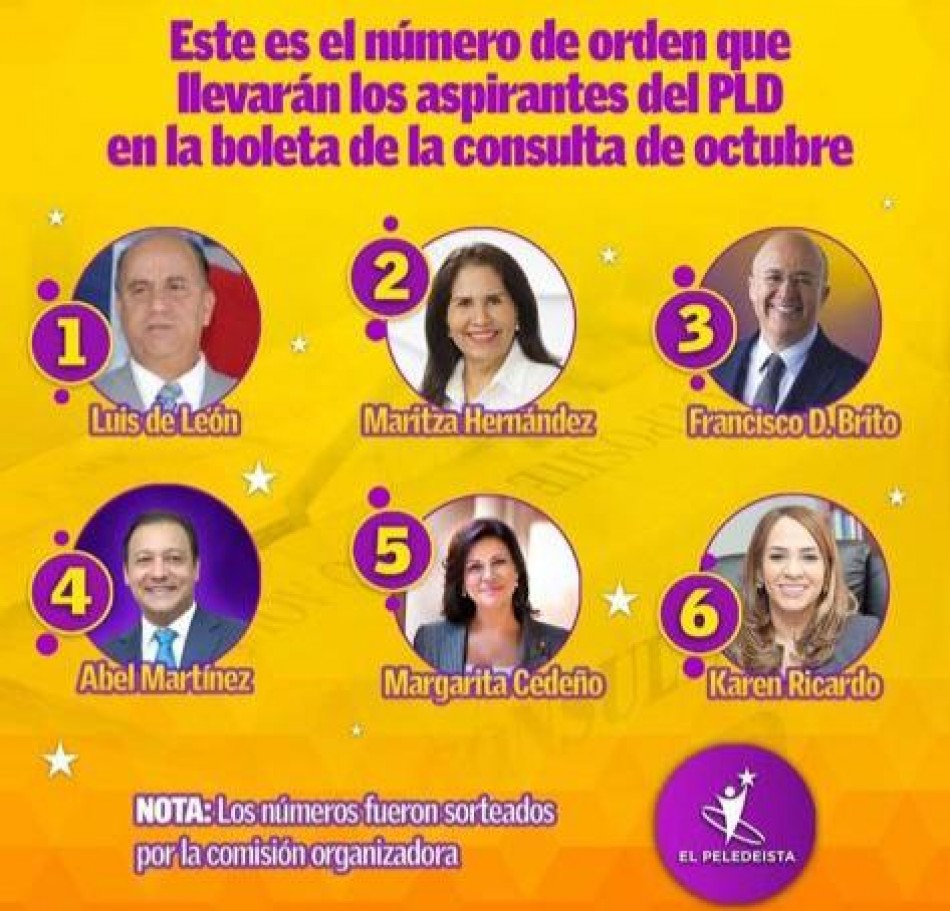 Conozca la boleta para las primarias del Partido de la Liberaci&oacute;n Dominicana