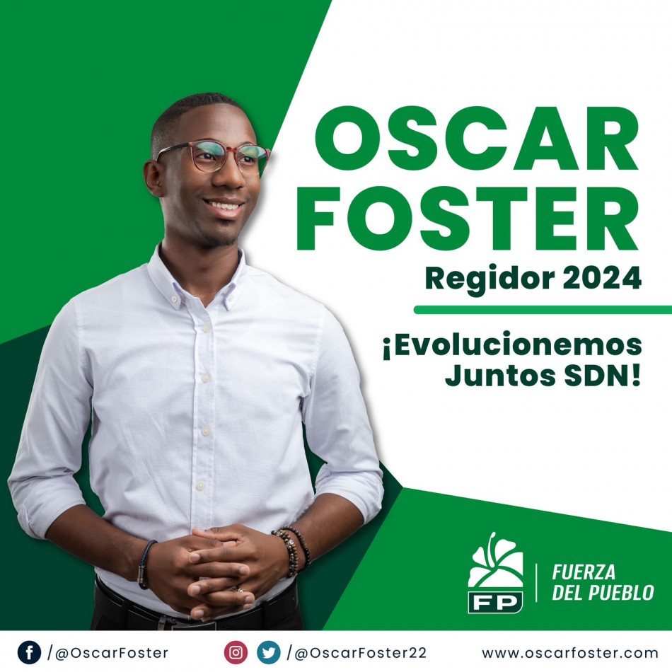 El Encargado Operacional de la Direcci&oacute;n Estrat&eacute;gica Fuerza Digital del Partido Fuerza del Pueblo, Oscar Foster manifiesta sus aspiraciones a Regidor por el Municipio Santo Domingo Norte