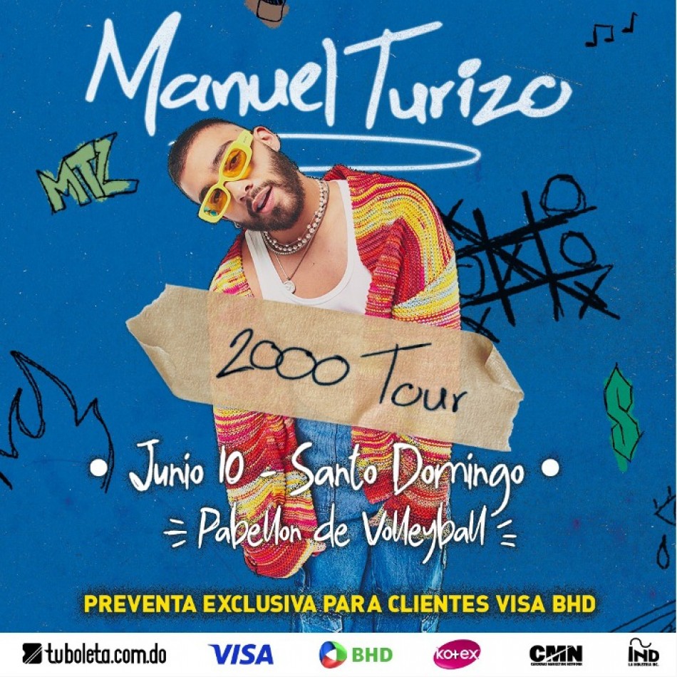 Manuel Turizo y su "2000 Tour" llega a RD este 10 de Junio
