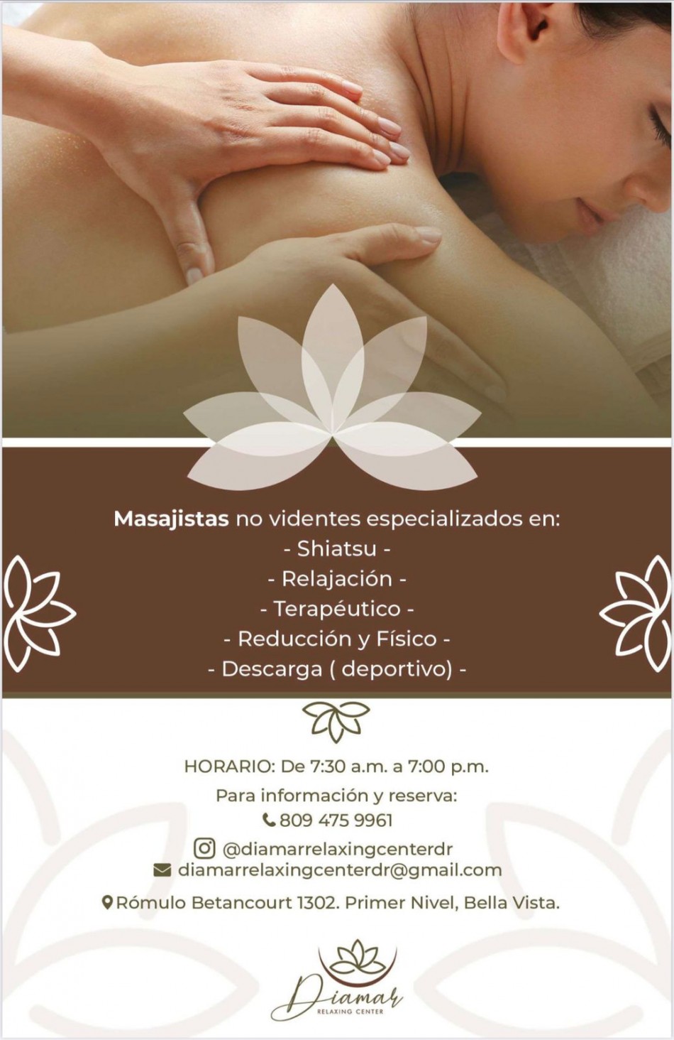 Diamar Relaxing Center presenta su oferta de apertura de Masajes