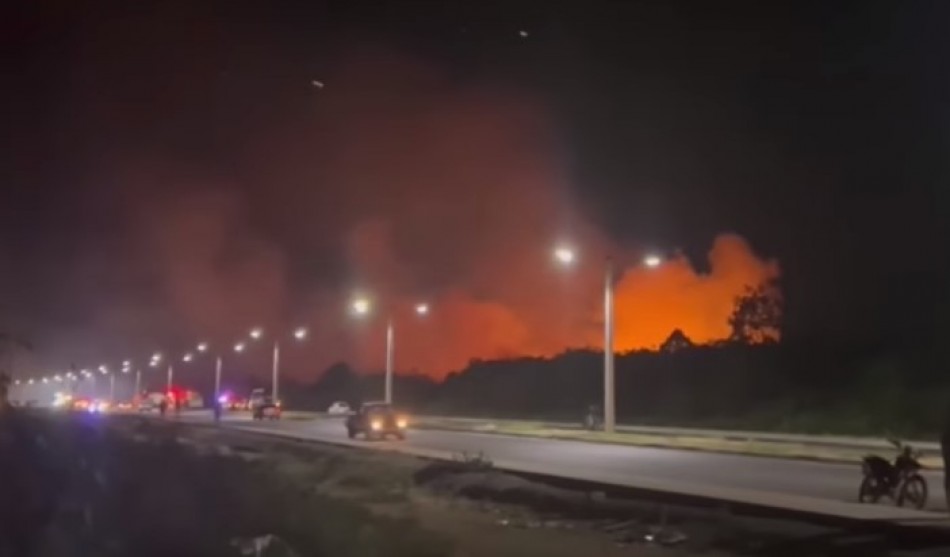 Se registra incendio cerca de la Base A&eacute;rea de San Isidro