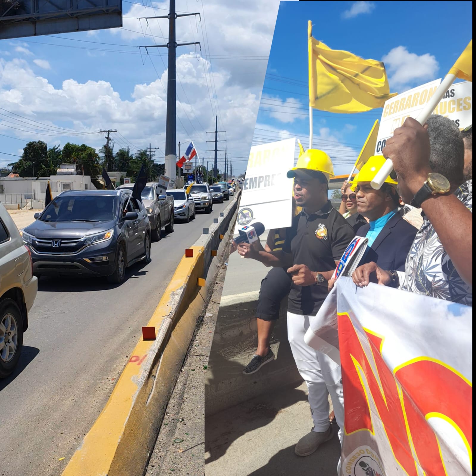 Comunidad de &ldquo;San Isidro&rdquo; realiza Marcha Caravana en Protesta por el Mal Dise&ntilde;o de la Ampliaci&oacute;n de la Avenida Coronel Rafael Tom&aacute;s Fern&aacute;ndez Dom&iacute;nguez.