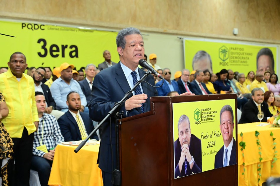 Wessin Chávez y Leonel ratifican pacto FP-PQDC en Tercera Asamblea Nacional de Dirigentes