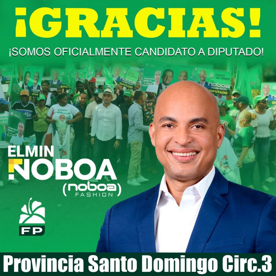 Elmin Noboa va como candidato a diputado de la Fuerza del Pueblo en SDE