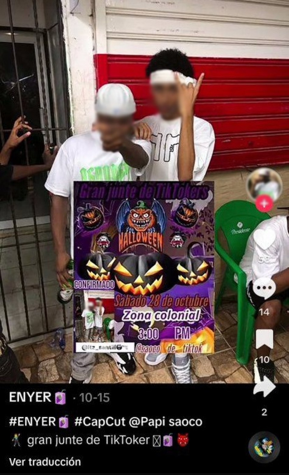 Fiesta de Halloween en la Zona Colonial habr&iacute;a sido convocada por tiktokers hace dos semanas