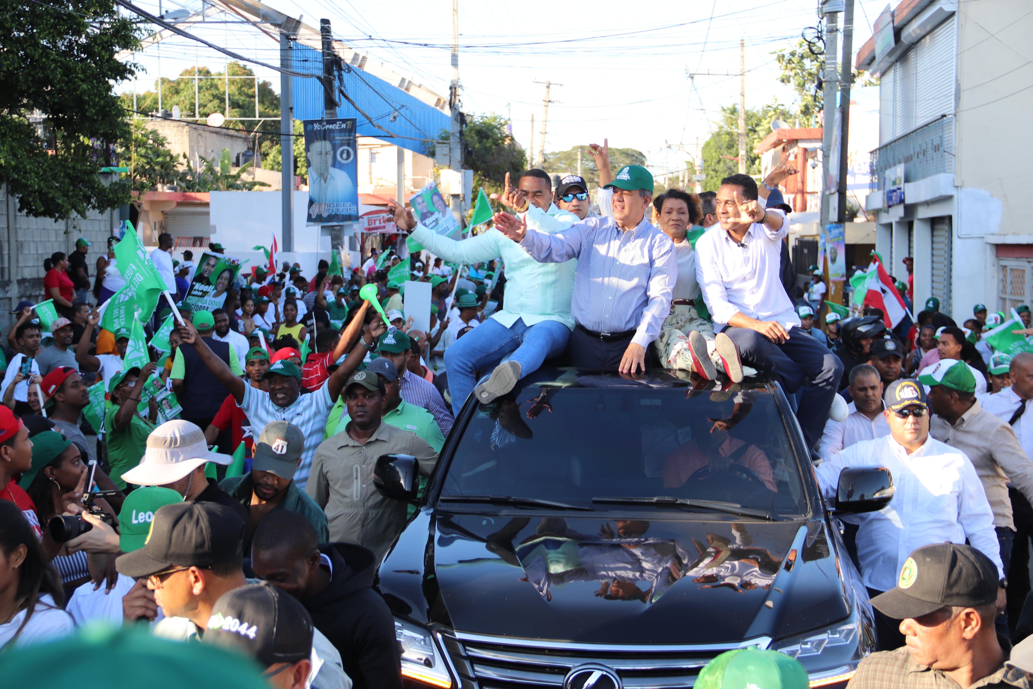 Leonel, candidatos de la FP y aliados consistan gran apoyo tanto en distritos como municipios de San Crist&oacute;bal