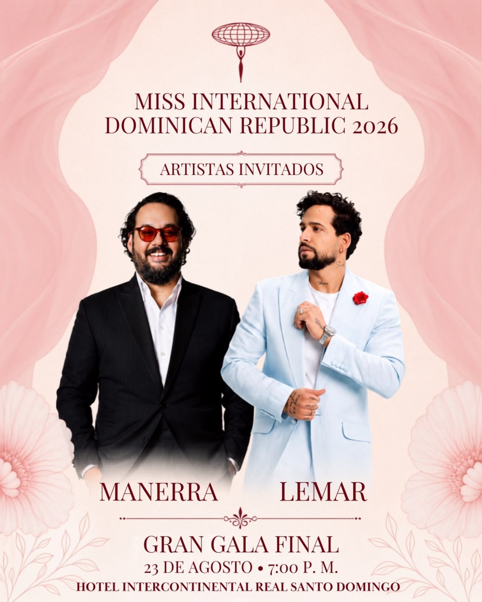 Lemar y Manerra har&aacute;n vibrar el escenario del Miss International Dominican Republic 2026