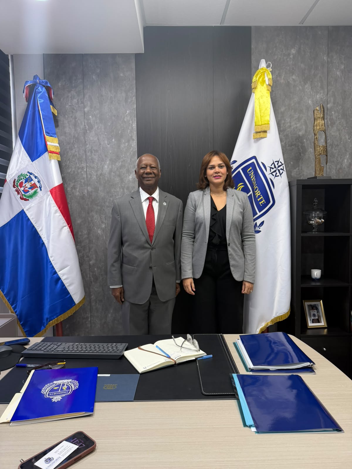 Dirigencia de la Fuerza del Pueblo realiza visita de cortesía a la Universidad del Norte en Santo Domingo Norte UnisNorte.