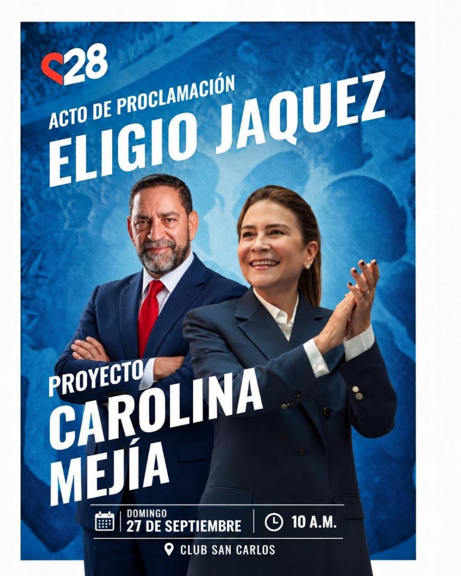 Eligio J&aacute;quez anuncia su apoyo a Carolina Mej&iacute;a con gran acto este domingo