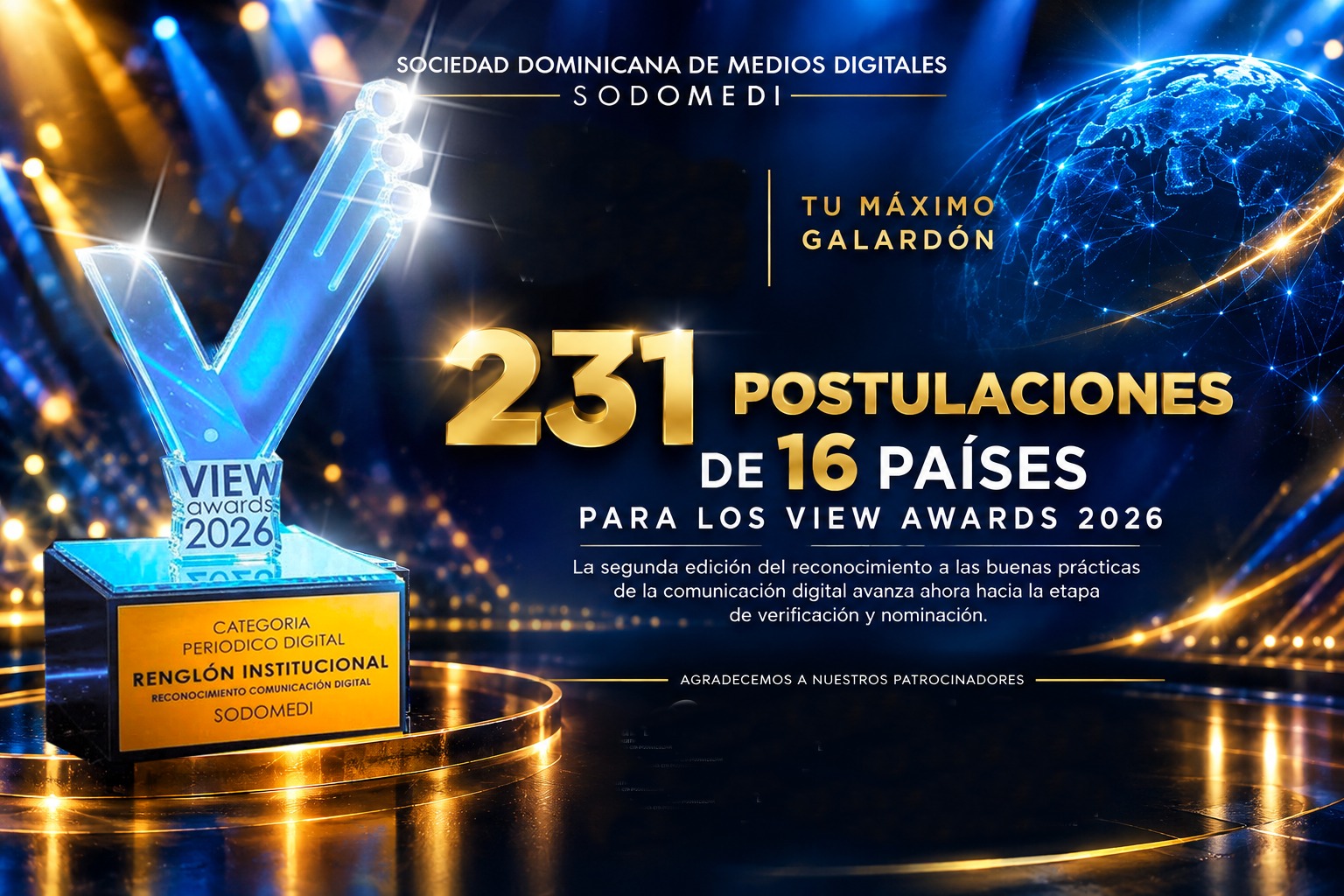 View Awards 2026 alcanza 231 postulaciones provenientes de 16 países