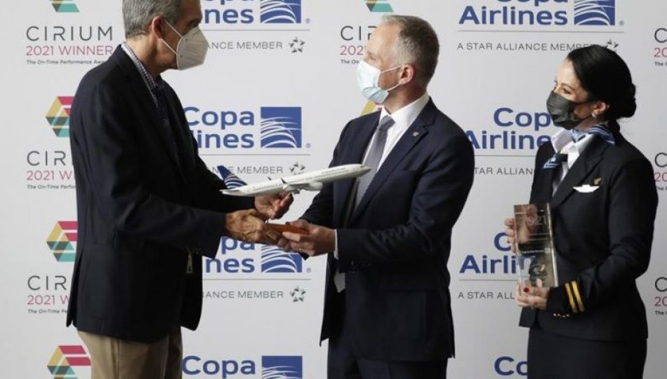 Copa Airlines recibe premio como la aerol&iacute;nea m&aacute;s puntual de Latinoam&eacute;rica