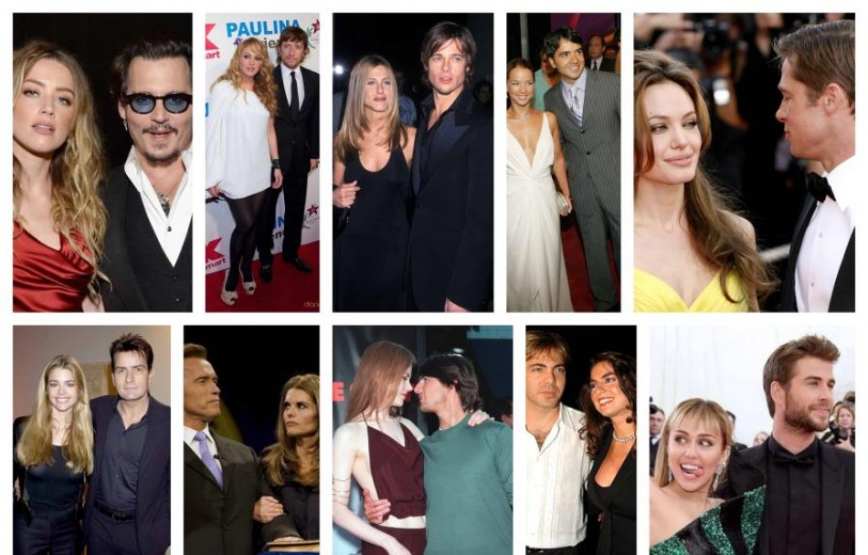 Los divorcios m&aacute;s escandalosos de los famosos