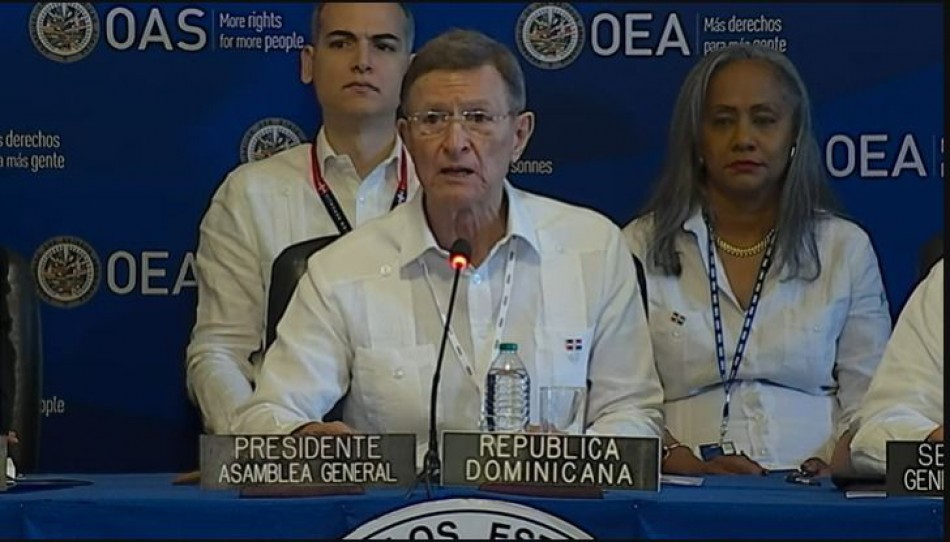 OEA aprueba un aumento de presupuesto; RD preside sesiones