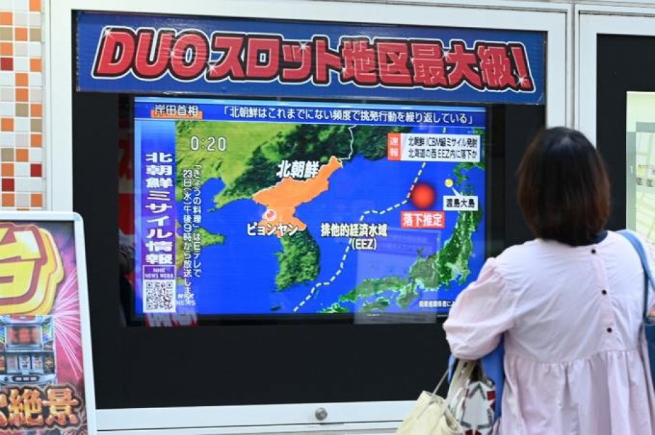 Corea del Norte dispara misil intercontinental que cae frente a costas de Japón