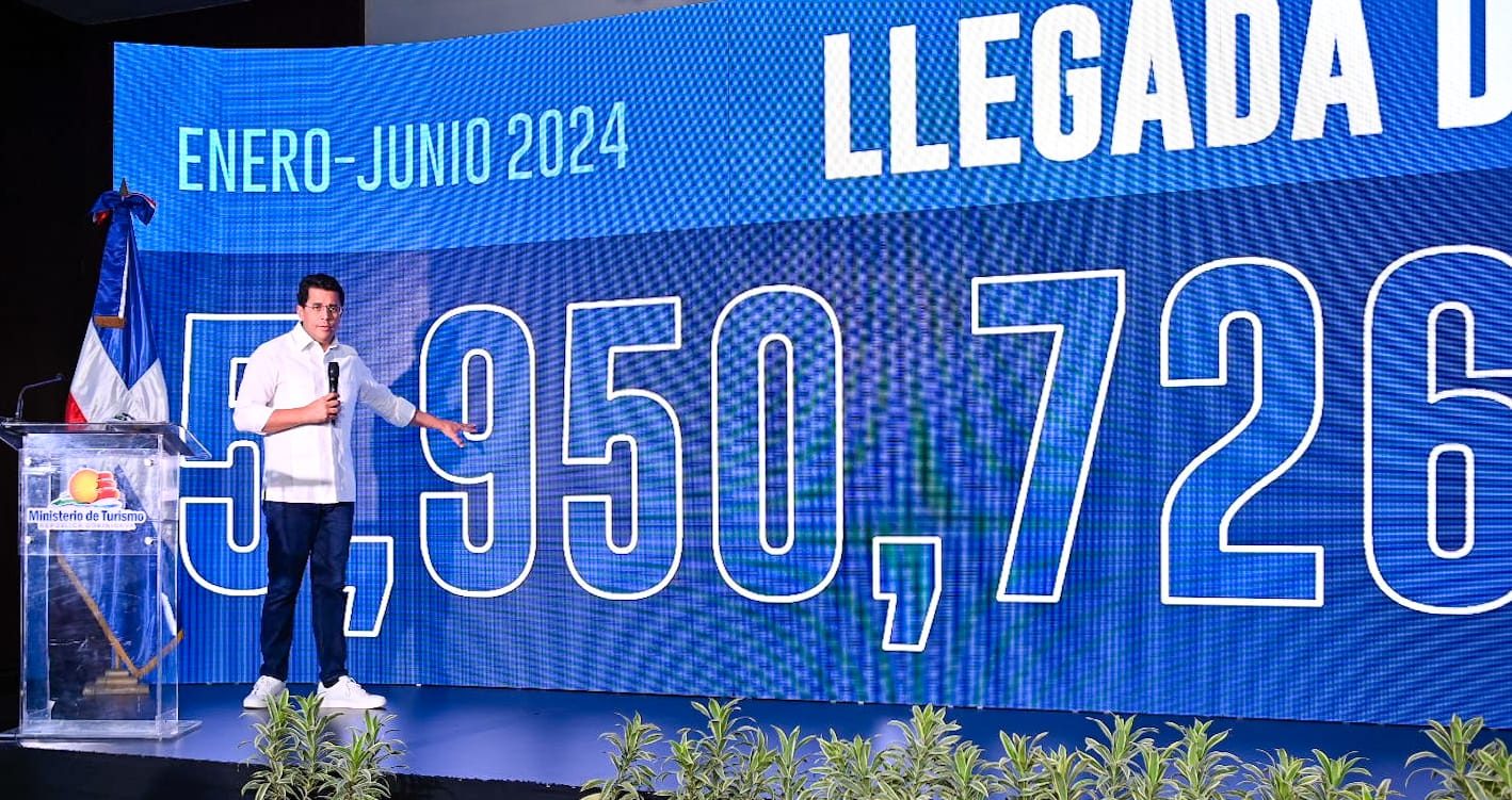 Turismo de RD alcanza los 6 millones de turistas entre el mes de enero y junio del 2024