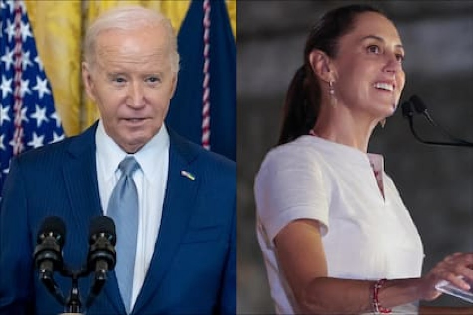Biden felicita a Sheinbaum y le dice que aspira a mantener la s&oacute;lida alianza con M&eacute;xico