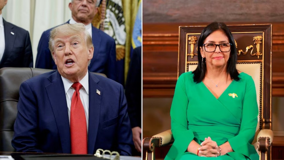 Trump se reunir&aacute; con Delcy Rodr&iacute;guez durante la Asamblea General de la ONU