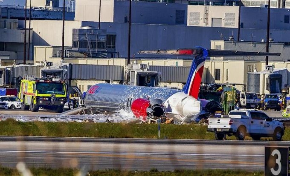 Tres hospitalizados en accidente del avión dominicano en aeropuerto de Miami