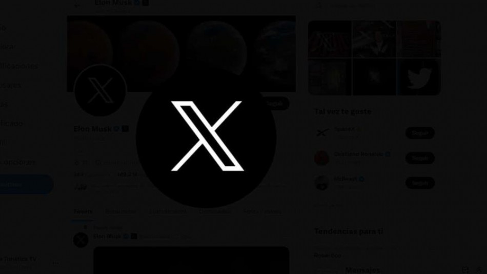 Elon Musk cambia el logotipo del p&aacute;jaro azul de Twitter por una "X"